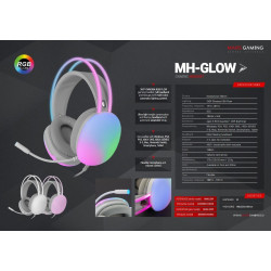 Mars Gaming MH-GLOW RGB Chroma Flow Gaming Headphones 3.5mm / USB