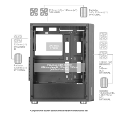 Mars Gaming MC-3000 Computer case ATX / 4x FAN