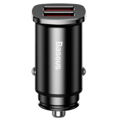 Baseus Square Car Charger /  2xUSB / QC3.0 / 5A / 30W
