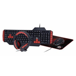 Gembird GGS-UMG4-02 4-in-1 Kit Keyboard + Mouse + Headphones + Mouse Pad