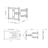 MULTIBRACKETS MB-2765 Wall swivel bracket for TVs 70" / 40kg