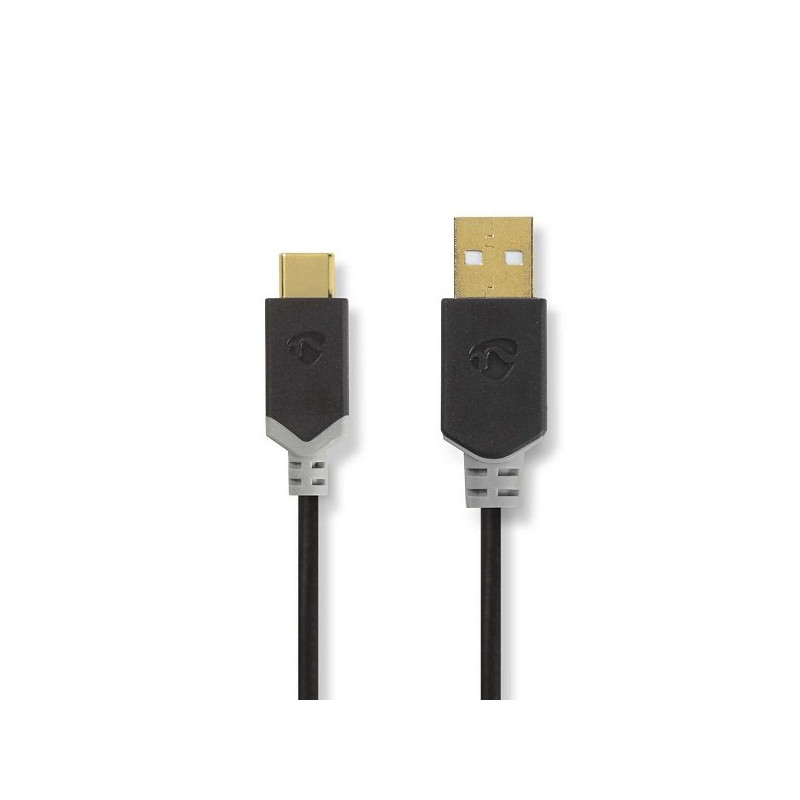 NEDIS CCBW60600AT10 Cable USB 2.0 | USB-A male | USB-C™ male | 60 W | 480 Mbps | 1.00 m