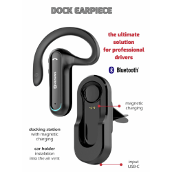Swissten Dock Earpiece Bluetooth Headphone With Charger