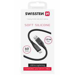 Swissten Soft Silicone Data Cable USB / Lightning 1.5m / 60w