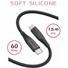 Swissten Soft Silicone 60W Data Cable USB-C - USB-C 1.5m