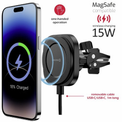Swissten Magstick Car Holder With Wireless Charger 15W