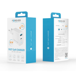 Forever TC-06 GaN Charger PD / QC / 1x USB-C / 1x USB / 65W