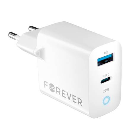Forever TC-06 GaN Charger PD / QC / 1x USB-C / 1x USB / 20W