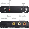 RoGer DAC 192kHz 24bit S/PDIF to RCA Converter with headphone jack 3,5mm / Optical / Coaxial
