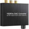 RoGer DAC 192kHz 24bit S/PDIF to RCA Converter with headphone jack 3,5mm / Optical / Coaxial