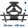 Gembird Full-motion TV Wall Mount 600x400 / 45kg
