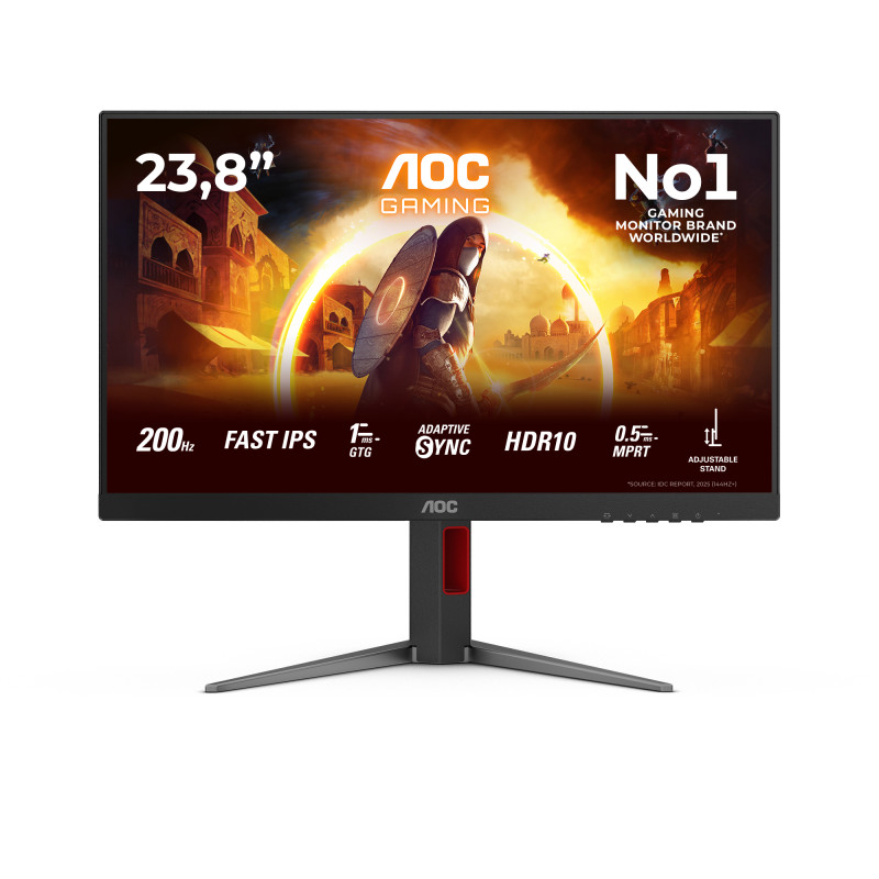 AOC G4 24G4HA kompiuterio monitorius 60,5 cm (23.8") 1920 x 1080 pikseliai „Full HD“ LED Juoda, Raudona