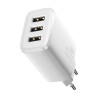 Baseus Compact Wall Charger 3 x USB / 17W