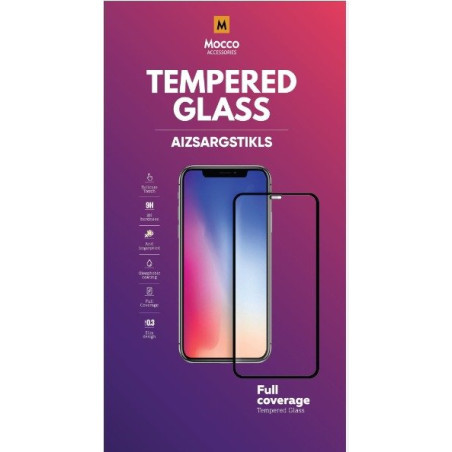 Mocco Full Face / Full Glue Tempered Glass Full Coveraged with Frame Apple iPhone 15 Pro Max Black