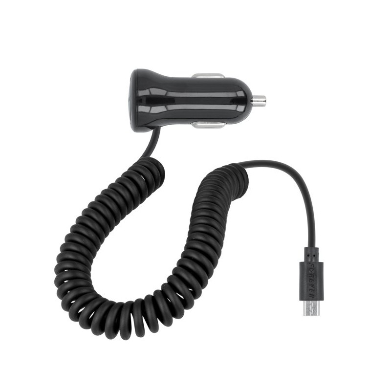 Forever M-01 Car charger whit micro USB cable and LED indicator / 1,5m Black