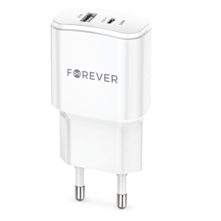 Forever TC-01-20AC Charger PD / QC / USB-C / 1USB / 20W