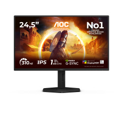 AOC G4 25G4SXU kompiuterio monitorius 62,2 cm (24.5") 1920 x 1080 pikseliai „Full HD“ LED Juoda, Pilka