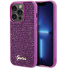 Guess PU Disco Script Metal Case for Apple iPhone 15 Pro