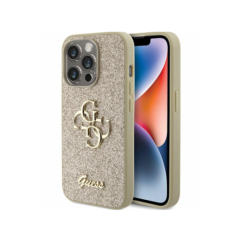 Guess Fixed Glitter Big 4G Case for Apple iPhone 15 Pro