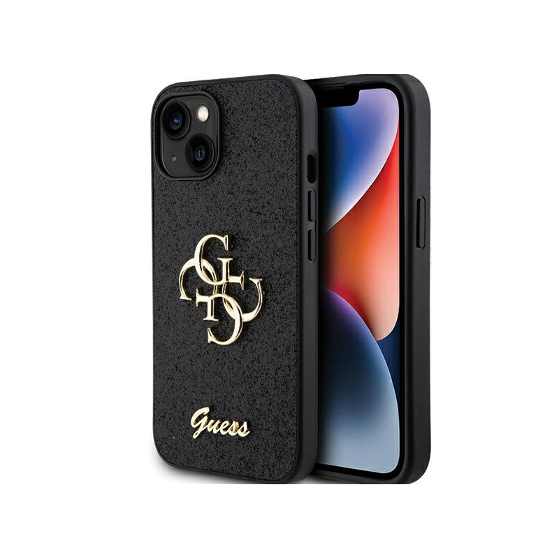 Guess Fixed Glitter Big 4G Case for Apple iPhone 15 Pro Max