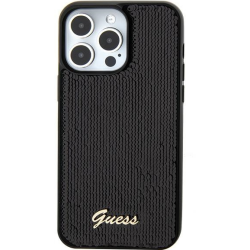 Guess HC Sequin Script Metal Case for Apple iPhone 15 Pro Max