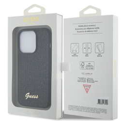 Guess HC Sequin Script Metal Case for Apple iPhone 15 Pro Max