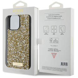Guess Rhinestone Metal Logo Case for Apple iPhone 15 Pro