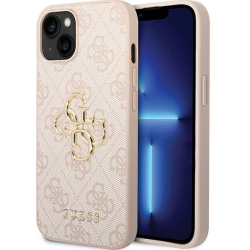 Guess PU Leather 4G Metal Logo Case for Apple iPhone 15