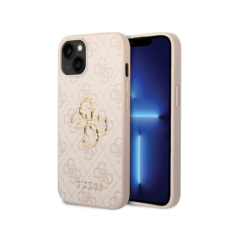 Guess PU Leather 4G Metal Logo Case for Apple iPhone 15