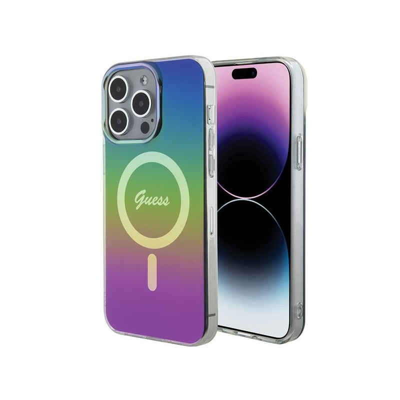 Guess  IML MagSafe Iridescent Case for Apple iPhone 15 Pro