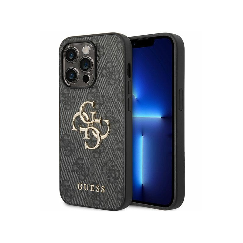 Guess PU Leather 4G Metal Logo Case for Apple iPhone 15 Pro Max
