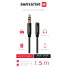Swissten Textile Audio Cable 3,5 mm (male)  / 3,5 mm (female) / 1.5m