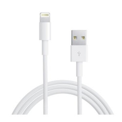 Mocco Lightning USB data and charging cable 1m White