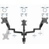 Gembird MA-DA3-01 Desk Mounted Adjustable Mounting Arm for 3 Monitors
