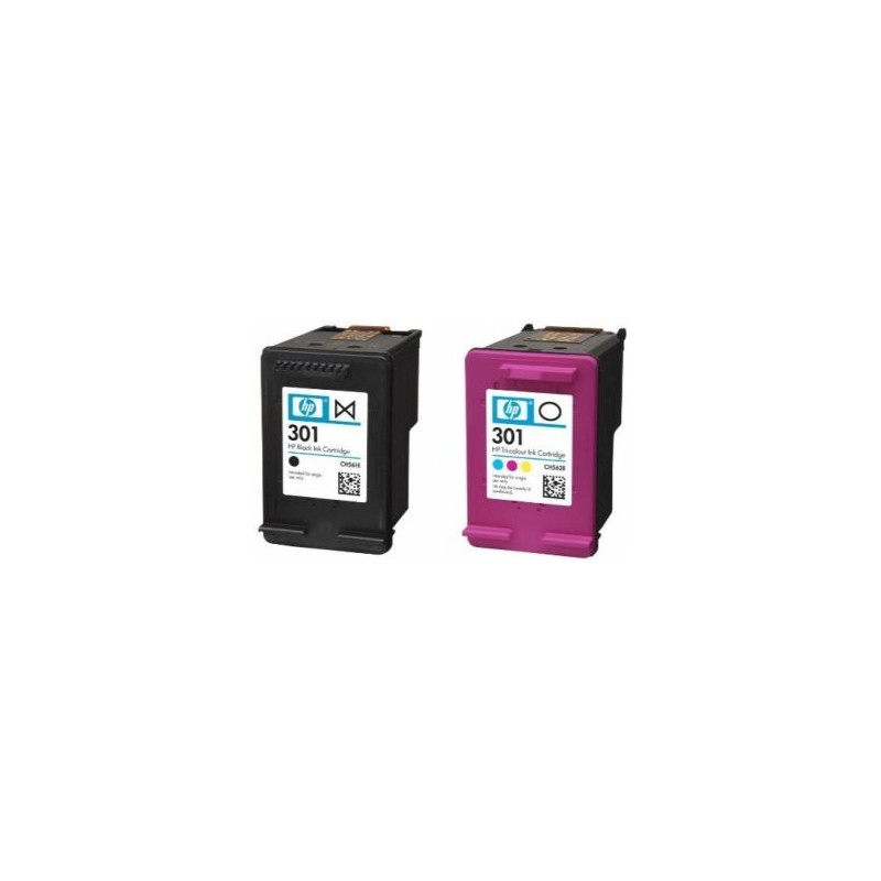 HP 301 Combo Pack Black/Color Inkjet Cartridge