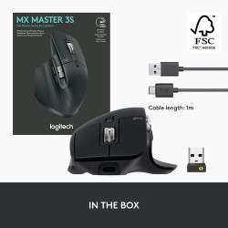 Logitech MX Master 3S Graphite Bluetooth Wireless Mouse