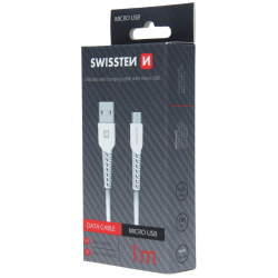 Swissten Basic Fast Charge 3A Micro USB Data and Charging Cable 1m White