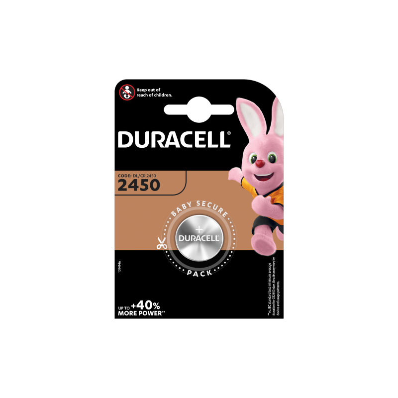 Duracell CR2450 Lithium 3V Tablet Battery