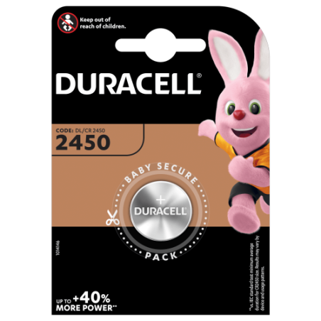 Duracell CR2450 Lithium 3V Tablet Battery