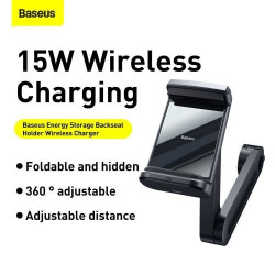 Baseus Phone Car Mount  + Wireless Charger for Backseat 15W