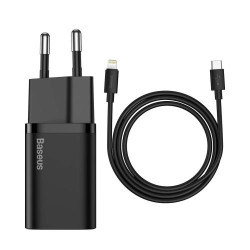 Baseus TZCCSUP-B01 Travel Charger set / Super Si 1C QC / Cable Type-C to Lightning 1m 20W