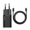 Baseus TZCCSUP-B01 Travel Charger set / Super Si 1C QC / Cable Type-C to Lightning 1m 20W