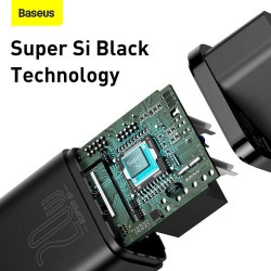 Baseus TZCCSUP-B01 Travel Charger set / Super Si 1C QC / Cable Type-C to Lightning 1m 20W