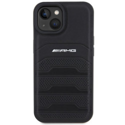 AMG Leather Debossed Lines Back Case for Apple iPhone 15 Plus