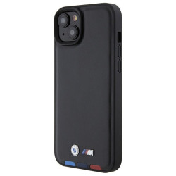 BMW Leather Stamp Tricolor Back Case for Apple iPhone 15 Plus
