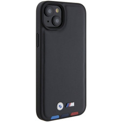 BMW Leather Stamp Tricolor Back Case for Apple iPhone 15 Plus