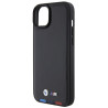 BMW Leather Stamp Tricolor Back Case for Apple iPhone 15 Plus