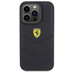 Ferrari Quilted Metal Logo Back Case for Apple iPhone 15 Pro