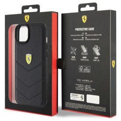 Ferrari Quilted Metal Logo Back Case for Apple iPhone 15 Plus