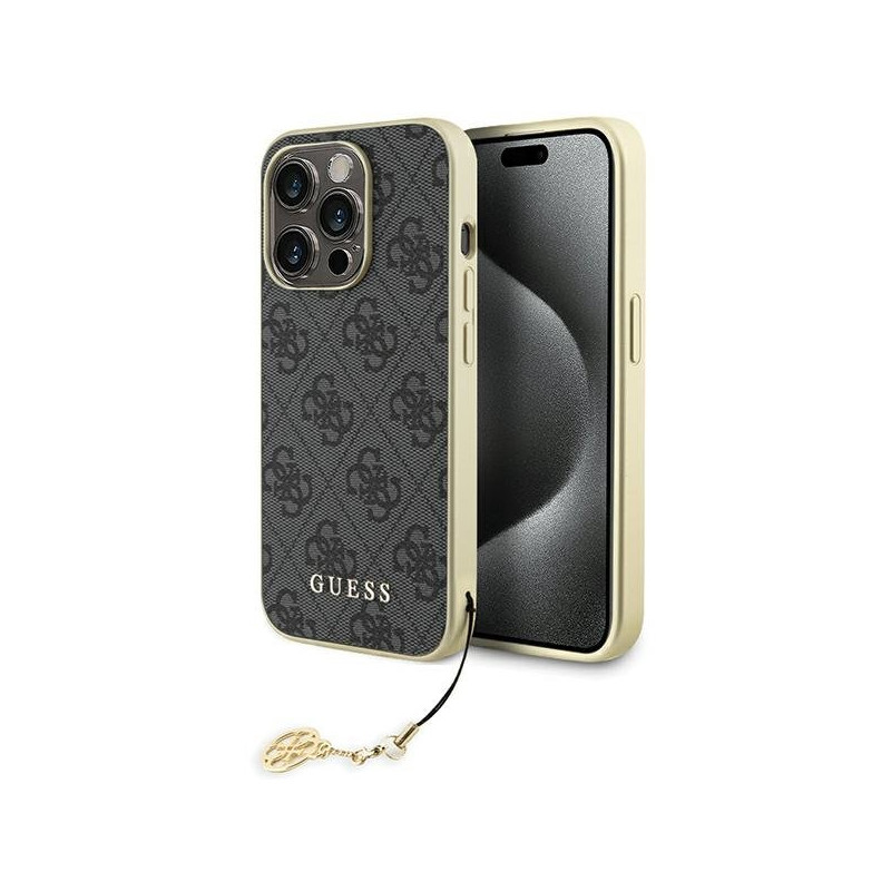 Guess 4G Charms Collection Back Case for Apple iPhone 15 Pro